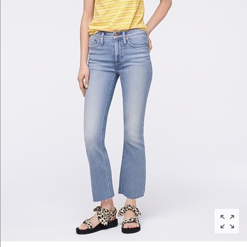 NEW J. Crew Billie Demi Boot Crop Jeans, 26